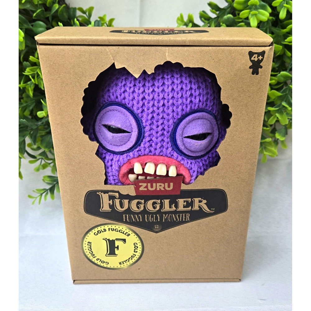 ZURU Fuggler Gold Edition Mr Needles Purple Plush Toy Funny Ugly Monster New